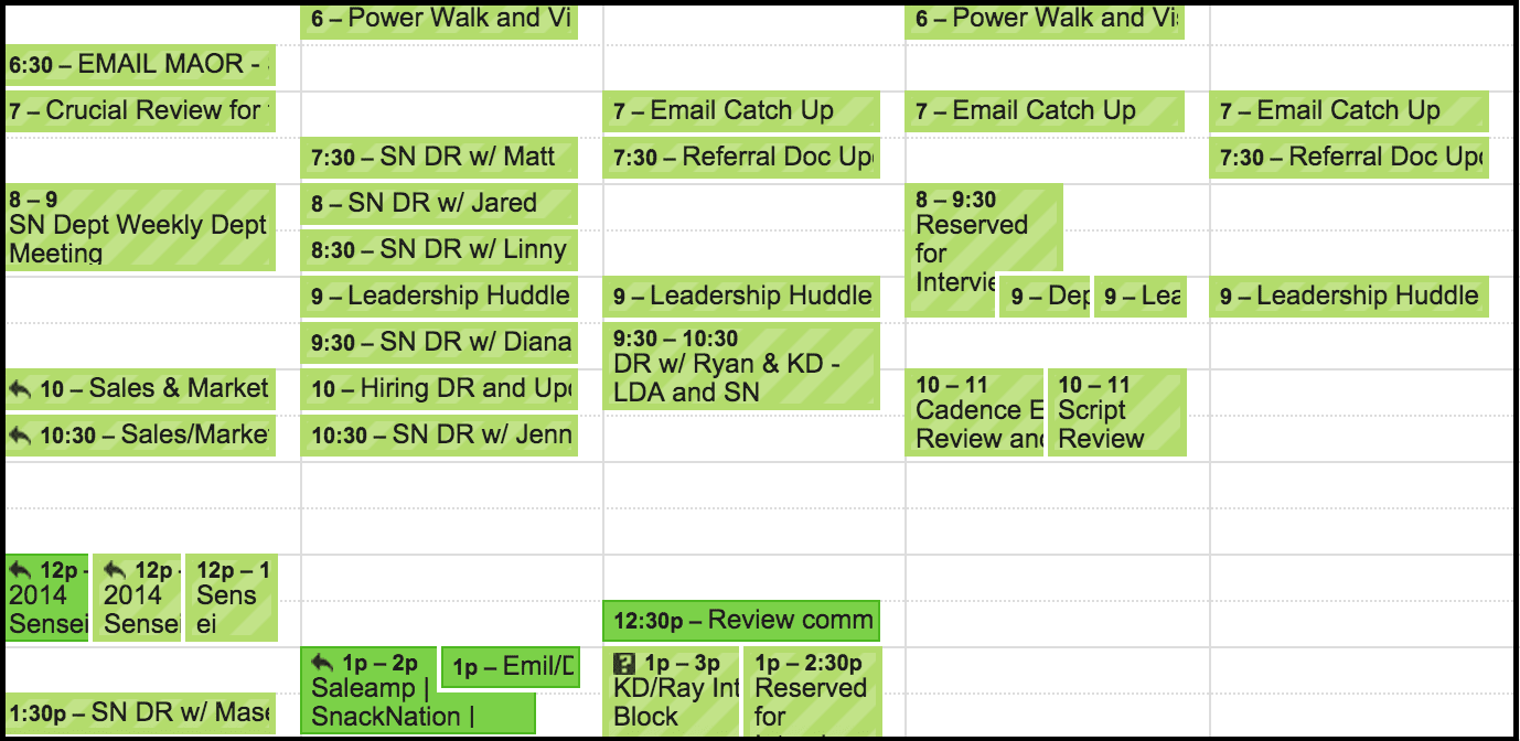 schedule calendar