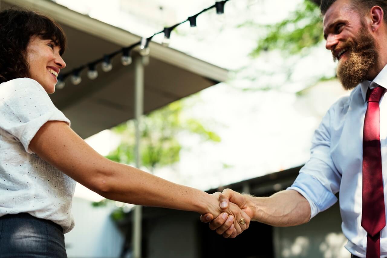 shaking hands greeting